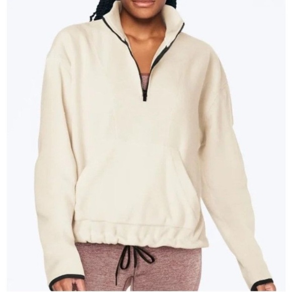 PINK Victoria’s Secret Cropped Quarter Zip Fleece - Picture 1 of 9